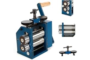 CHENGYAN 【Upgrade Version】Manual Rolling Mill Machine - 3 inch (75 mm) Roller Manual Combination Rolling Mill Machine Jewellery Press Tabletting Tool Jewellery DIY Tool - for Metal Sheet/Wire/Flat Pressing