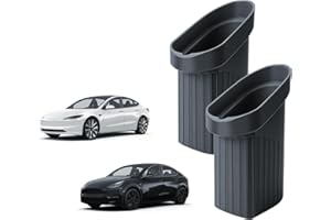 SKTU 2 pezzi accessori per Tesla Model 3/Y 2020-2025, pattumiera per portiera auto, scatola portaoggetti in silicone per Tesla Juniper Highland, Trash Can interno per pattumiera per Model 3Y