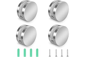 BOLOEST 4 szt. lustrzany okrągły klips szklany zacisk ze stopu cynku uchwyt ścienny zestaw klipsów szklany klips łazienkowy uchwyt na lustro z wtyczkami i śrubami szklana półka zacisk uchwyt do szkła o