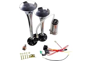 Claxon con forma de doble corneta, de la marca Yida, para camiones, trenes, barcos o coches