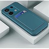 M.TK moveteck Xiaomi Redmi Note 13 Pro 4g Kılıf Kamera Korumalı Kartlıklı C&uuml;zdanlı Yumuşak Silikon Kartvizit B&ouml;lme, Koyu Yeşi