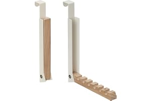 Relaxdays vikbar dörrgarderob 2-pack, för upphängning