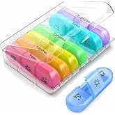 Polham 7 Day 21 Eyes Weekly Medicine, Pill Storage Box, Lockable Lid, BPA Free Storage Box Multicolor
