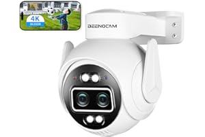 BEENOZO [Zoom hybrydowy 8X] Zewnętrzna kamera nadzorująca WiFi 4K z dwoma obiektywami, kamera wewnętrzna BEENOCAM 355° PTZ, WiFi 2,4/5 GHz, automatyczne śledzenie, wykrywanie człowieka, kolor noktowizyjny,