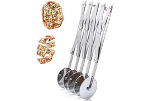 WAILICOP Tagliapasta a 5 Ruote, Tagliapizza Regolabile In Acciaio Inossidabile, Rotelle Tagliapizza, Divisore Per Pasta a 5 Ruote Con Manico Per Cottura, Pasticceria, Pane (5 wheel)