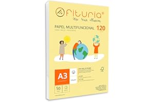 Ramette de papier A3 120g avec 50 feuilles blanches, papier multifonctionnel pour un usage scolaire et professionnel. Idéal pour imprimantes laser, à jet d’encre ou photocopieuses – Ofituria