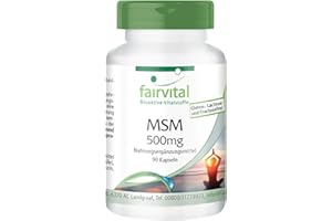 Fairvital | MSM 500mg - Metilsulfonilmetano - 90 Capsule - Altamente dosato - Vegan