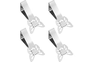 ACOORUITENG 4 Stück Tischdeckenklammern Edelstahl Tischtuchklammern Tischklammern Tischdeckenhalter Klammern Tischdecke Outdoor Table Cloth Clip für Haus Hochzeit Festival Party Tischplatten