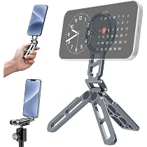 CAMOLOGEEK MG-06 Magnet Handy Halterung Stativ – Zweiseitig, Aus Aluminium, Für IPhone & Android, Faltbar & Tragbar