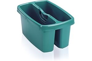 Leifheit Seau de nettoyage Combi Box, rectangulaire à 2 compartiments pour l’eau et les articles ménagers, empilable avec le seau Combi