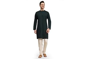 SKAVIJ Traditionelles Kurta Pyjama Set Herren – 100% Baumwolle Ethno Kleidung für Sommer, Yoga & Feiern