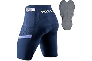 Wulibike Padded Cycling Shorts Mens 3D,Cycling Shorts Men,Road Bike Shorts Men,Quick Dry Breathable with Pocket Shorts