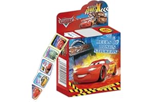 FEIFEI'S BOW 200pcs Kids Toddlers Princess Elsa Mickey Mouse Dinosaur Stickers Party Bag Fillers Boys Girls Teachers as Reward Craft Scrapbooking in Box Gift Set (Cars)