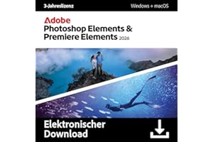 Adobe Photoshop 2026 & Premiere Elements 2026 | 3-Jahreslizenz | 1 Gerät│1 Benutzer│PC/Mac│ Download