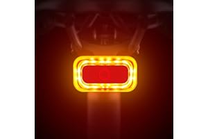 EBUYFIRE Feu arrière de vélo Intelligent, Feux arrière de vélo à détection de freinage Rechargeables par USB, Eclairage de sécurité pour Bicyclette par LED étanches à 4 Modes