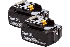 Makita Genuine BL1850B 18V 5.0Ah Battery Twin Pack for Makita DHP481Z, DHP458Z, DRT50ZJ, DSP600ZJ, DGA454Z, DJR187Z