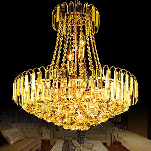Preisvergleich Produktbild Einfache Kristall Kronleuchter Treppen Lichter Wohnzimmer Esszimmer Gang Restaurant Großen Kronleuchter Goldenen Kronleuchter Moderne Luxus Kristall Kronleuchter (größe : 40*40*45cm)