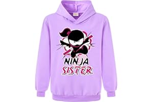 FORLCOOL Ninja Kidz Merch Girls Hooide Cotton Tops Kids Pullover Boy Jumpers