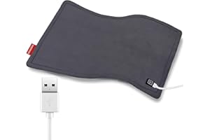 Comfheat USB Heizkissen, 5V Heizkissen zur Schmerzlinderung, 3 Heizstufen & automatische Abschaltung, Wärmetherapie zur Schmerzlinderung bei Bauchkrämpfen (Grau)