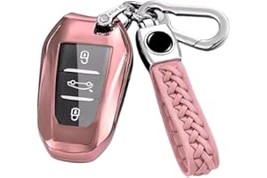 MEDZUK 【5 colores】 Compatible con Jeep Avenger 2022-2023 2024 Funda para llave de coche con accesorios de llavero