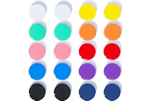 DUJEQM Fridge Magnets, 20PCS Mini Strong Magnet - Decorative Cute Whiteboard Magnets, 10 Colours Heavy Duty Round Small Magnets for Craft, Notice Board, Home, Kitchen, Office, Classroom & School