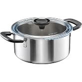 Fiskars Gryte kapaklı, 3 litre, &ccedil;ap 22,5 cm, g&uuml;ve&ccedil; tenceresi, t&uuml;m ocaklar i&ccedil;in uygundur, geri d&ouml;n&uuml;şt&uuml;r&uuml;lm&uuml;ş paslanmaz &ccedil;elik, 