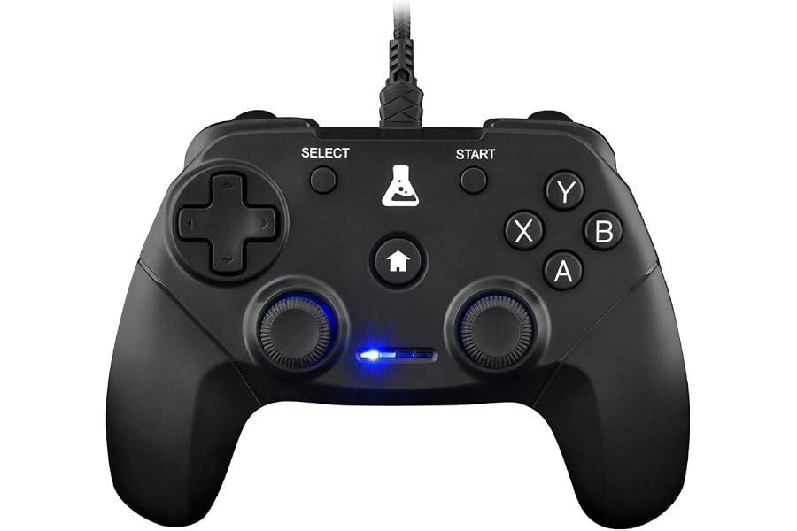 The G-Lab K-Pad Thorium Mando Gaming PC & PS3 con USB - Vibración Incorporada - Joystick para PC con Windows 10-11, PS3, Andr