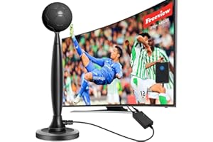 CHUYILEE Rewave TV-Antenne, DVBT2 Antenne, Freeview, digitale TV-Antenne für den Innenbereich, mit starkem Signal, über 1900 km Reichweite, Smart-TV-Antenne für den Innenbereich, unterstützt
