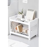 Bev Kitchen İki Katlı Banyo Mutfak Dolap İ&ccedil;i D&uuml;zenleyici Organizer Raf &Ccedil;ok Kullanışlı Raf &Uuml;nitesi BEYAZ