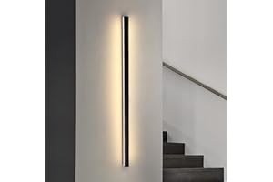 ‎ZMH ZMH Wall Lamp LED Wall Light Indoor Modern 100 cm 34 W Hallway Up Down Warm White Hallway Lamp Living Room Lamp Black Bed Lamp Wall Lighting for Staircase Living Room Children's Room Bedroom