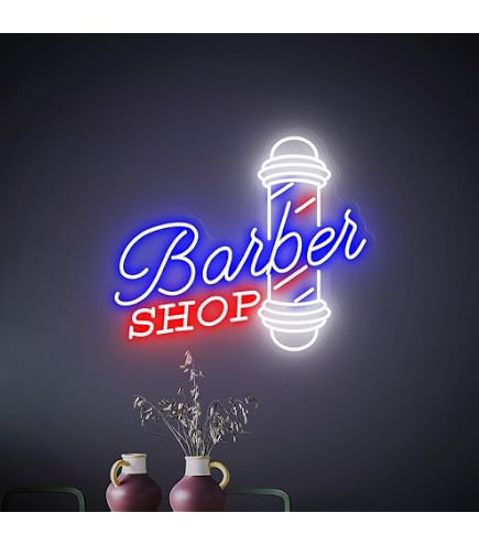 LED Neon „Open“ Schild Mit Scherensymbol – Für Friseur, Salon, Laden – Batteriebetrieben, Wetterfest