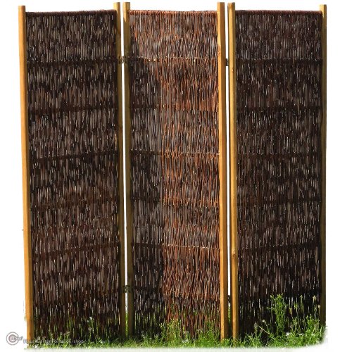 Weiden - Paravent / 3 - teilig / Höhe 1,80 Meter / Breite 1,80 Meter (Höhe auswählbar)