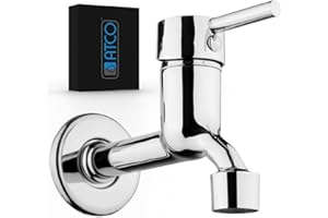 ATCO® Nino Cold Water Wall Valve Cold Water Tap Wall Fitting Washbasin Tap Guest Toilet Sink Valve Brass Chrome