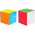 D ETERNAL Cube Combo Set Of 4X4X4 & 5X5X5 Speed Magic Puzzle Cube (Combo Of 4X4 & 5X5), Teen