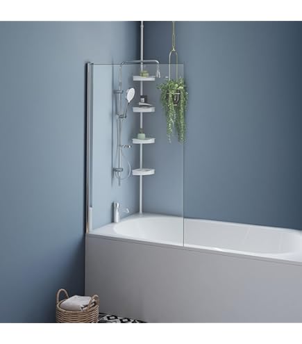 Diamond Inloopdouche | 140 cm Chroom Rookglas Vaste wand met zijwand