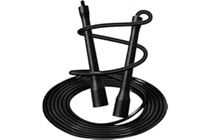 ‎IMOEBEL iMoebel Springseil Fitness 6mm*3m PVC Speed Rope Verstellbar, ABS Rutschfester Griff Seilspringen für Kinder Erwachsene Boxen Abnehmen Crossfit