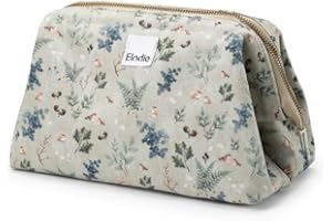 Elodie Details Beauty Case/Borsa da Viaggio Zip&Go in Tela di Cotone Ampia Apertura