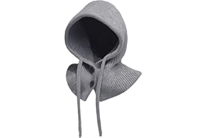 JFAN Cappelli Invernali per Le Donne Balaclava Lavorato a Maglio Unisex Caldo con Coulisse Cappello della Sciarpa della Copertura del Fronte