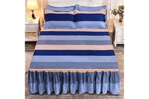 KJHG Bettrock Tagesdecke Rüschen Bett Rock Bett Volant Tagesdecke Mit Rüschen Faltenresistent Und Ausbleichen Beständig,Color18-150x200cm（59x79inch）