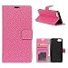 Produktbild Sharp Aquos R Compact SHV41 Hülle, CHIHENG Strukturiertes Webmuster PU Leder TPU Innen Magnetisch Kreditkarte Brieftasche Flip Schale Tasche Schutzhülle Stand Case Cover für Sharp Aquos R Compact SHV41 Rosa