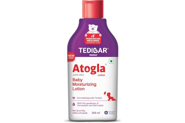 Atogla Baby Lotion 200ml from Tedibar Family No. 1* Pediatrician prescribed Moisturising Lotion- By Torrent Pharma