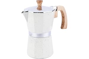 Palmcee Stovetop Espresso Maker, 6 Cup Espresso Cup Moka Pot with Filter 300ML Stovetop Coffee Maker Aluminium Italian Espresso Maker Gas & Electric Stove Top for Home Office