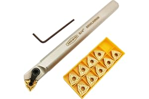 ASZLBYM 3/4" Lathe Internal Boring Bar Turning Tool Holder S20R-MWLNR08 with Indexable Carbide Turning Insert WNMG432