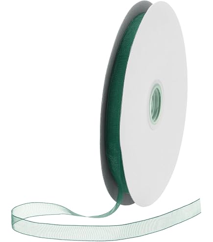 Nastro Di Organza Verde 10 Mm - Rotolo Da 45,7 Metri Di Alta Qualità Per Regali, Decorazioni, Album E Fai Da Te - GCS Londra (Offerta: Compra 3 E Ricevi 1 Gratis) - 5