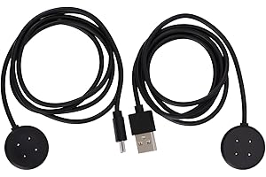 BTFO 2 Pcs Charging Cables for Google Pixel Watch 2/3, 3.3ft/1m Magnetic USB-A/C Fast Charging Cord Replacement for Smart Watch (Black)
