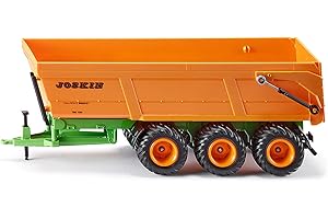 siku 2892 – Benne à trois essieux Joskin, 1:32, Orange, Métal/Plastique, Bac basculant, Compatible avec jouets siku à échelle 1:32 avec attelage de remorque