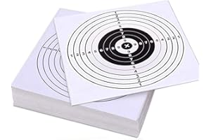 Remarkable Lot de 100 cibles en papier de 14 cm pour piège à granulés et champ de tir pour entraînement à l'airsoft et pratique du tir (blanc)