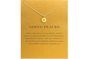 upeilxd Compass Pendant Necklace Gold Brave Inspirational Message Card Necklaces Friendship Sun Good Luck Adventure Mountain Pendant Chain Necklace for Women Girl Gift