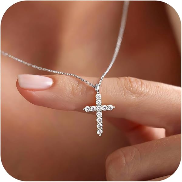 Chriscoco 3Pcs Collana Oro Donna CZ Cuore Croce Perle Collane Donna Collana Girocollo Donna Regolabile Collane a Strati Catenina Collana Ragazza - con Portagioie