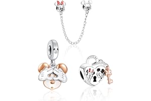 MITSOKU Charms Personnage et Animal 925 Bracelet en Argent Sterling et Collier Pendentif Perles Bijoux Cadeaux pour les Femmes